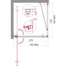 Душевой уголок 80x80 см BELBAGNO MARMI-A-1-80-C-Cr